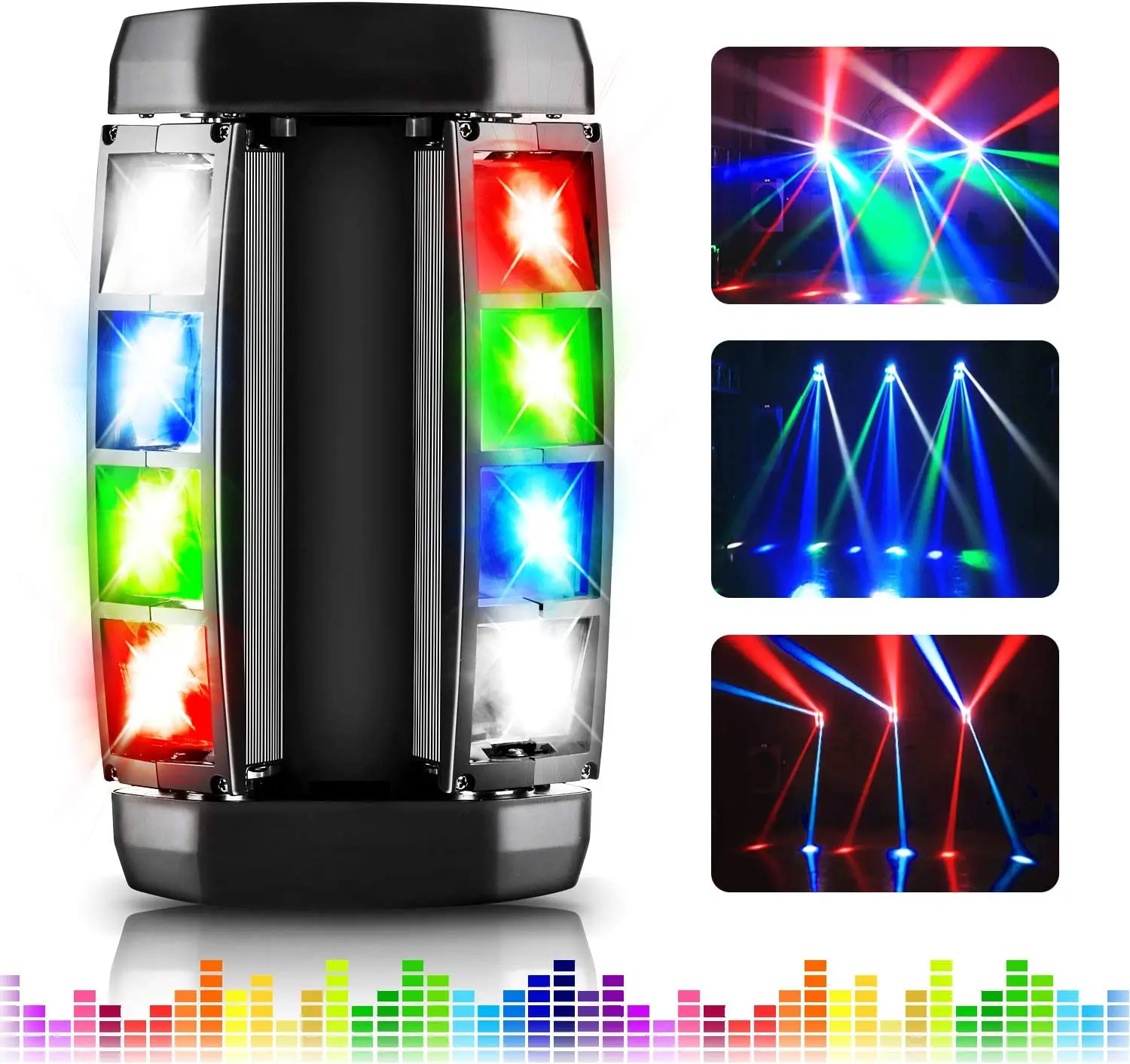 

Moving Head Light 8x10W LED Beam DJ Light RGBW Sound Control and DMX-512 For Party Bar Festival Disco Show Wedding Event Stage