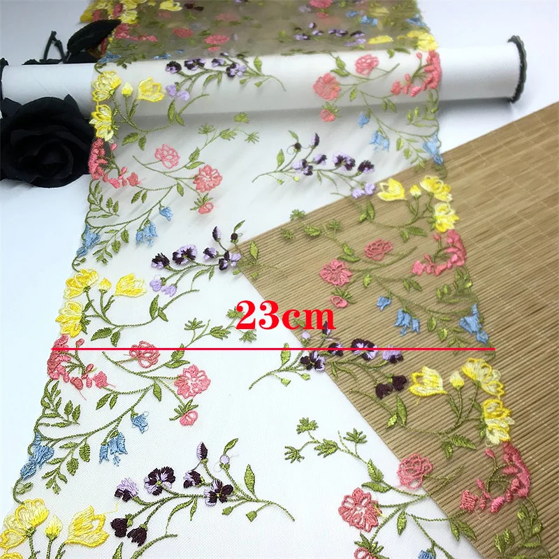 (18/23) см в ширину Кружевная Сетка с вышивкой марлевая кружевная ткань сделай сам