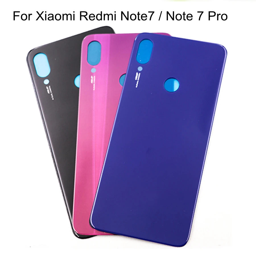 

Задняя крышка аккумулятора для Xiaomi Redmi Note7 / Note 7 Pro, 3D стеклянная панель, задняя дверь, стеклянный корпус, клейкий корпус + Сменный объектив кам...