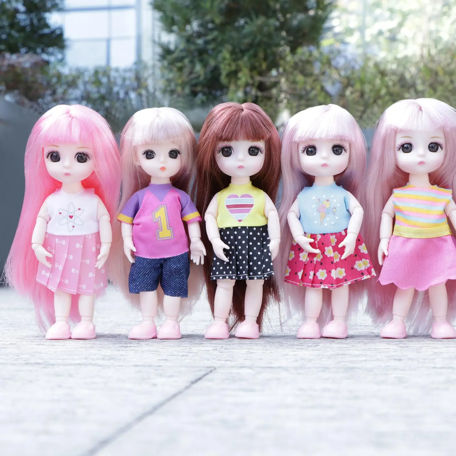 

8 Sets Fashion Dolls Dress Clothes for 6'' Doll Dress Up Costume