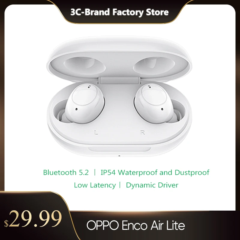 

Оригинальные беспроводные наушники OPPO Enco Air Lite TWS Ture, Bluetooth, длительный срок службы батареи, ИИ-вызов, шумоподавление, гарнитура Ios Android