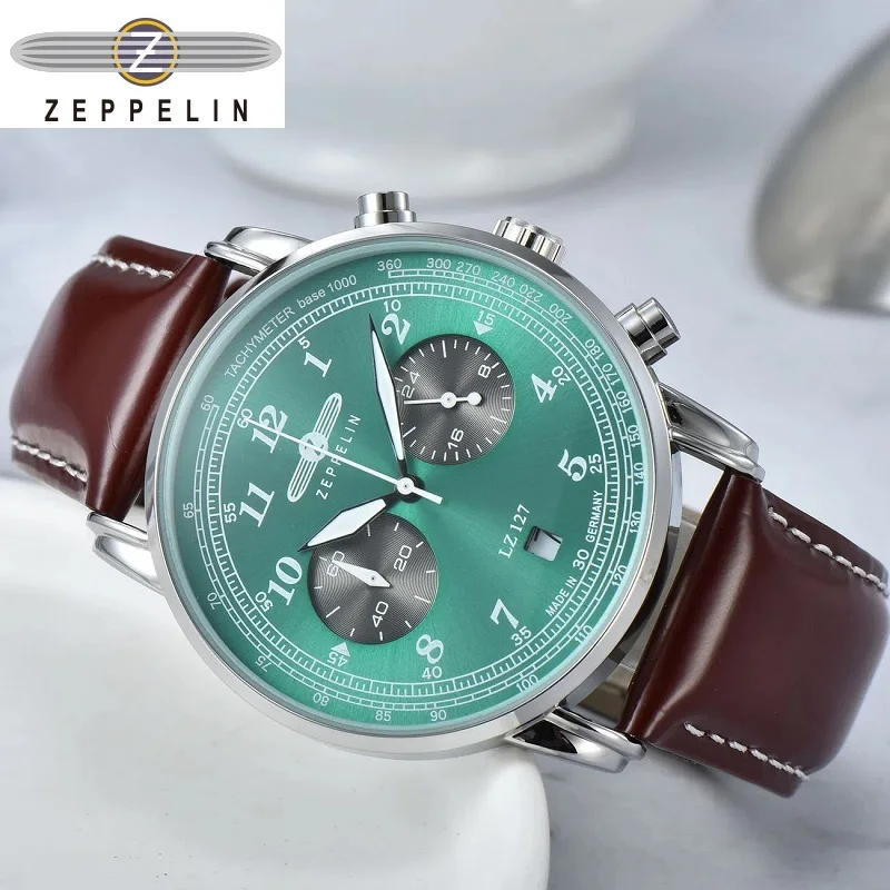 

Часы ZEPPELIN мужские с циферблатом в виде совы, деловые повседневные водонепроницаемые Роскошные модные наручные, с кожаным ремешком