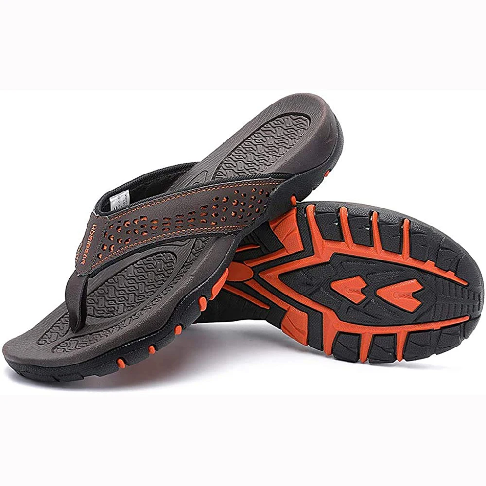 Sandals Men's Flip-Flops Men's Outdoor Sports Beach Sandals Indoor Comfortable Leisure Thong Slippers Anti-Slip Shock Absorption