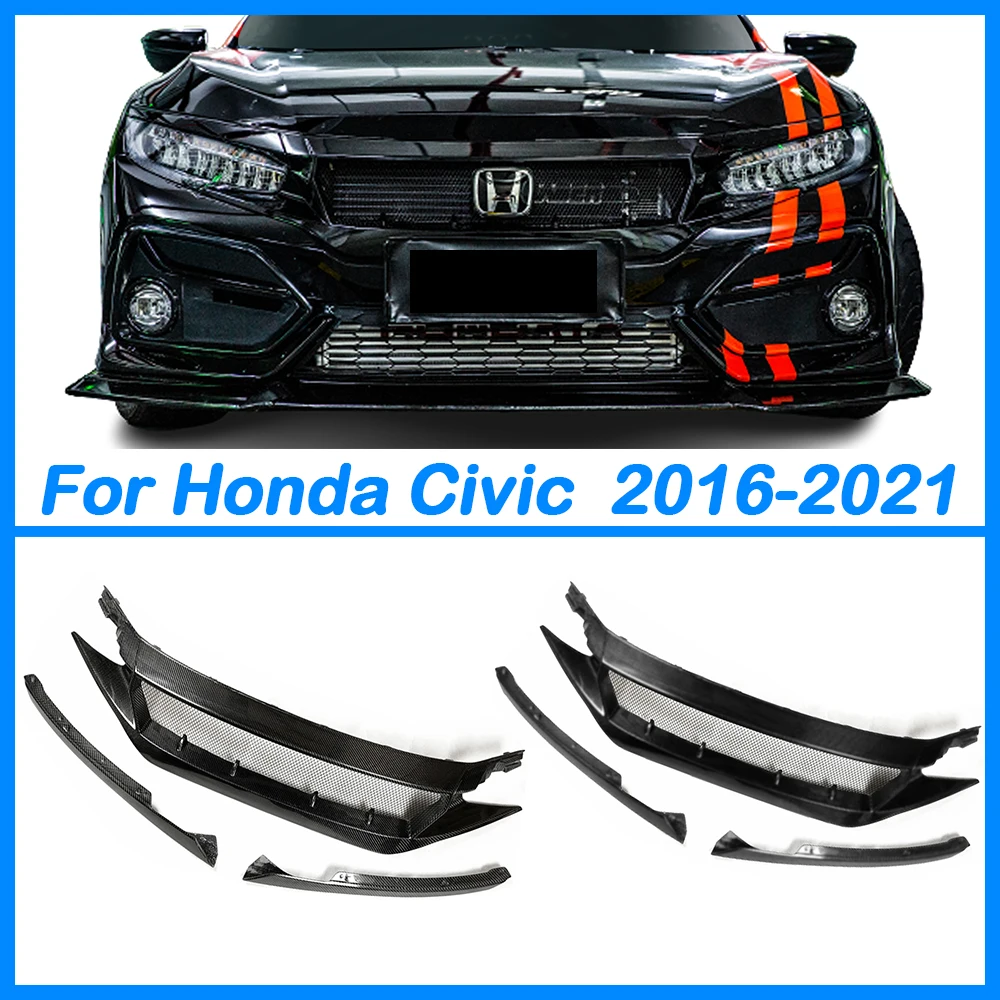 Передняя решетка радиатора для автомобиля Honda Civic 10th FK8 FC1 FK7 JS N1 2016 2017 2018 2019 2020 2021