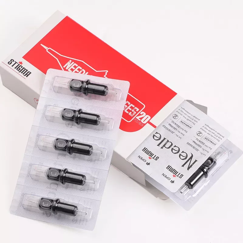 

STIGMA 20pcs Tattoo Needles Revolution Cartridge Needle Curved Magnum Shader 12 10 (0.35mm / 0.3mm Needle) 1205RM 1207RM 1209RM