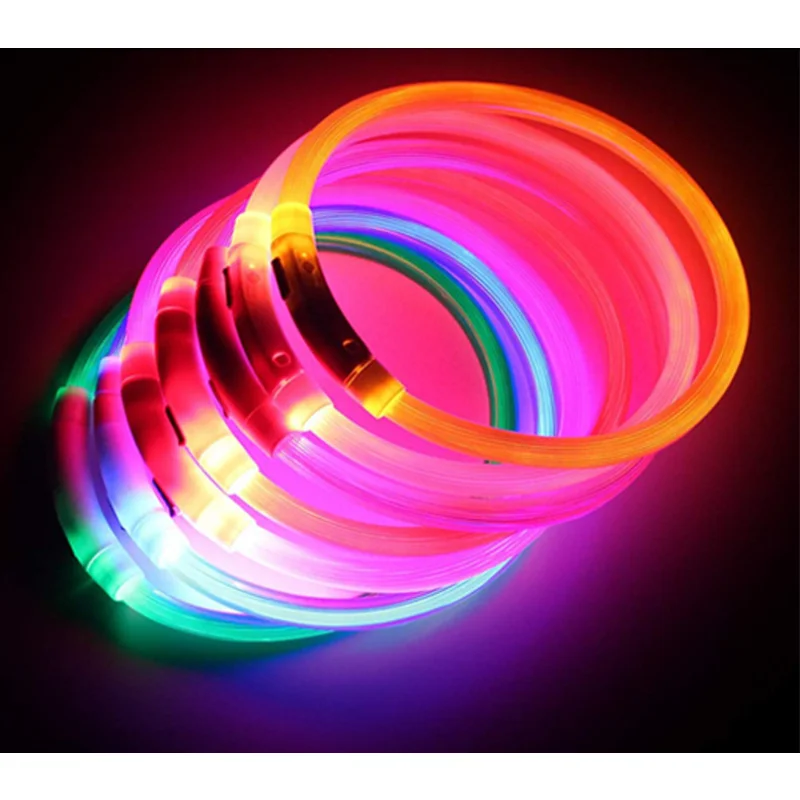 

Ошейник для собак со светодиодсветильник, перезаряжаемый уличный ошейник для собак с USB-зарядкой, защита от потери