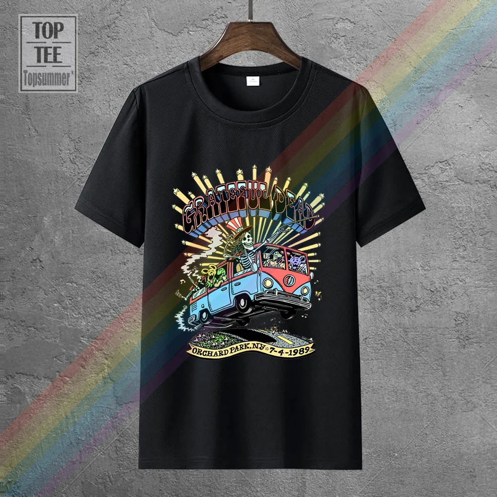 Vintage 1989 Grateful Dead frutteto Park Ny Tour T-Shirt Reprint T Shirt stampa 100% cotone classico Tee 2019 Hot Tees