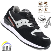 work safety shoes anti smashing men steel toe working boots male indestructible work shoes lightweight non slip male footwear