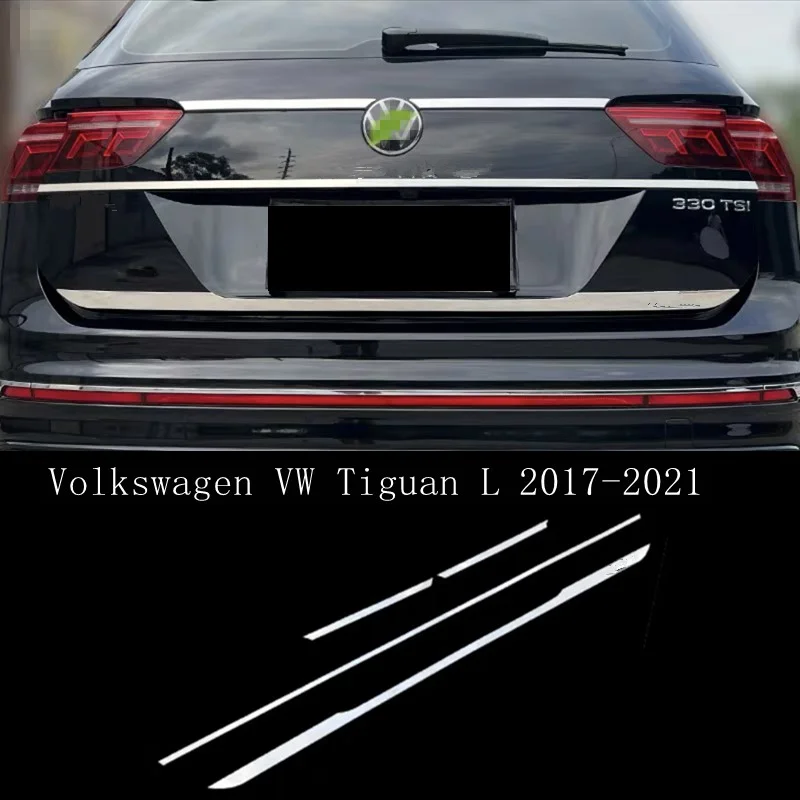 

Stainless Steel Rear Trunk Lid Edge Tailgate Boot Door Cover For Volkswagen VW Tiguan L 2017-2021 Trim Garnish Molding Strip