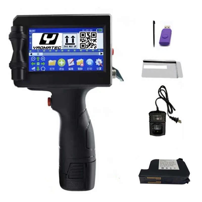 

25 languages 12.7mm variable QR Bar batch code number logo expiry date label mask hand jet handheld thermal inkjet TIJ printer