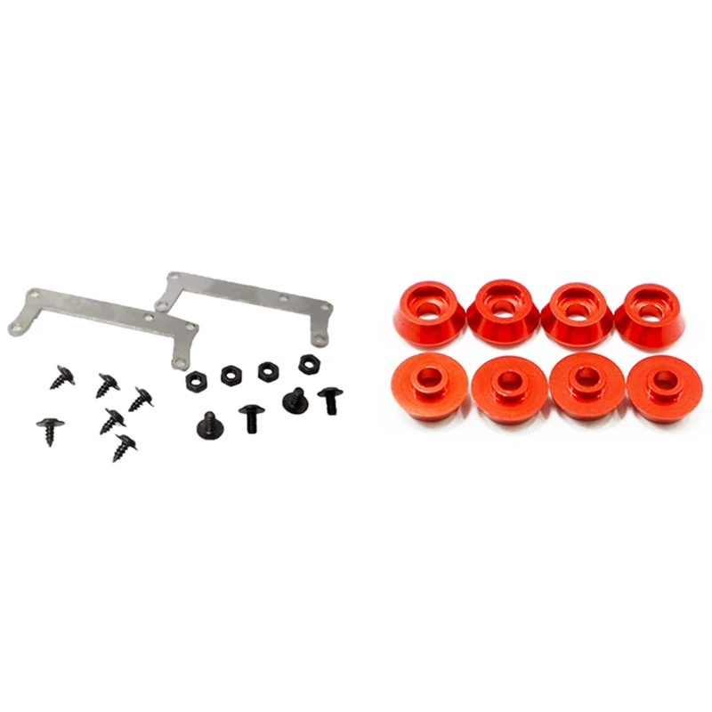 

2 комплекта радиоуправляемых запчастей для автомобиля: 1 набор металлических подъемных кронштейнов с двойной скоростью и 1 комплект металли...