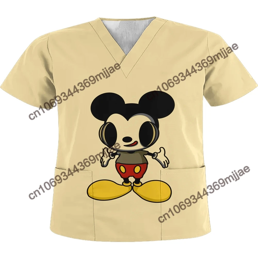 

Женская футболка с карманами и V-образным вырезом, в стиле Харадзюку