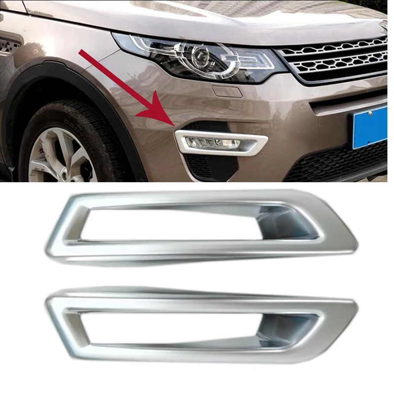 

2pcs ABS Chrome Front Fog Lamp Fog Light Cover Trim For Land Rover Discovery Sport 2015 2016 2017 Car Accessories