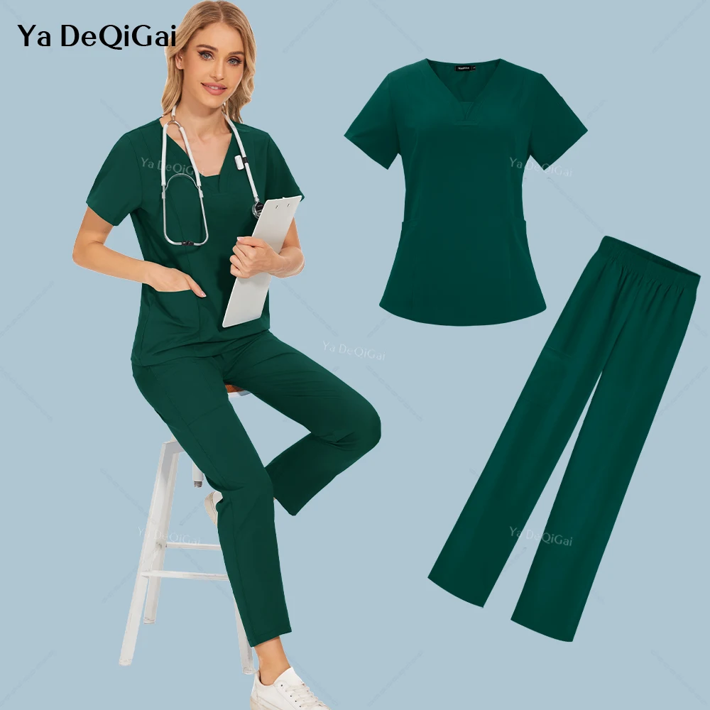 

Multicolor Medical Uniforms Hospital Nurse Uniform Doctor Clinical Workwear Lab Oral Dental Surgery Uniforms Nursign Scrubs Sets