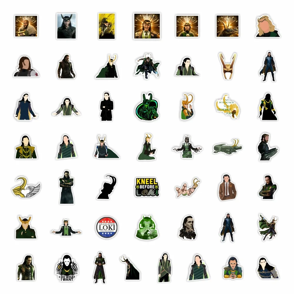 50 шт. аниме-наклейки Локи уникальные украшения подарки для детей тетрадь бутылки