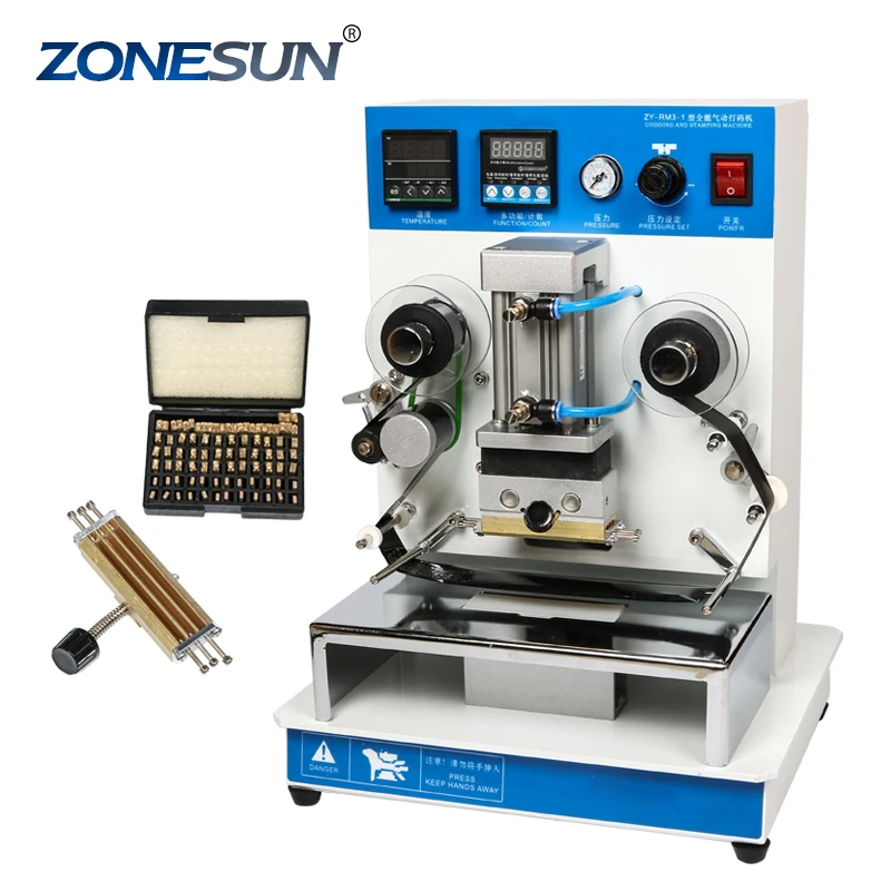 ZONESUN ZY-RM3 Автоматический логотип Пластиковая кожа Горячее тиснение фольгой