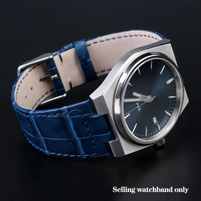 Genuine Leather Watchband For Tissot PRX Super Player T137.407 Series Stainless Steel Watch Band Strap Bracelet Accessories 12mm