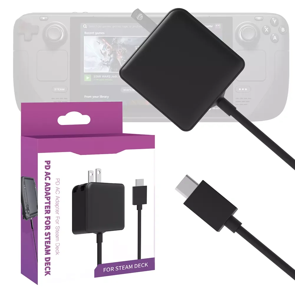 

NEW2023 Fast Charging Adapter Foldable Plug Game Console Charger PD 45W Portable for STEAM Deck for Switch OLED Controller