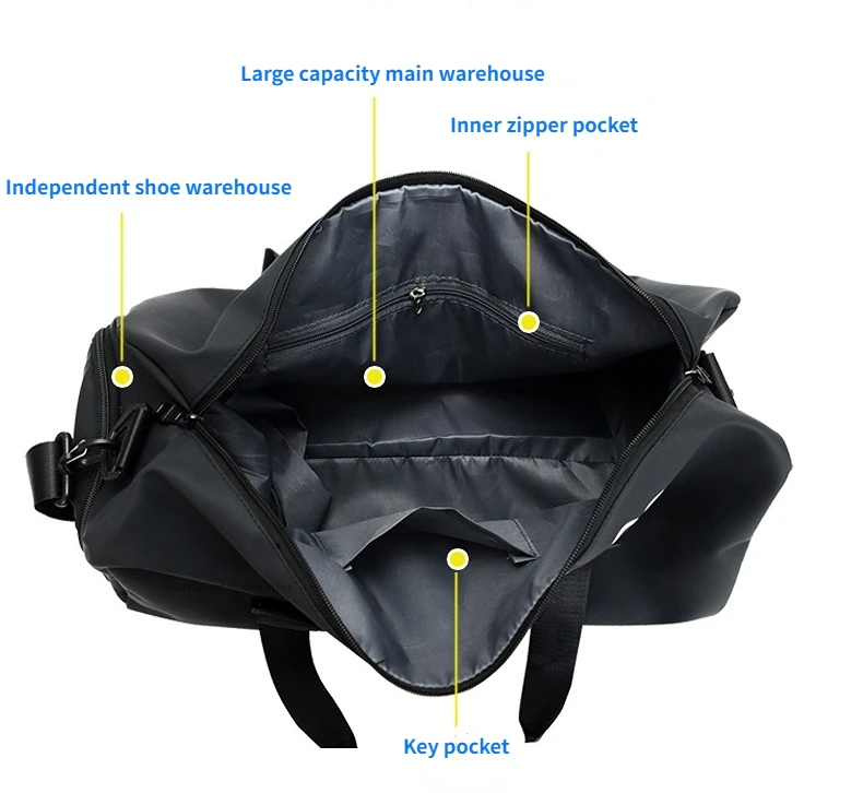 2023 New Gym Bag Waterproof Fitness Bag Sport Men Women Bag Outdoor Portable Travel Gym Bags Yoga Swimming Gym Sports Bag