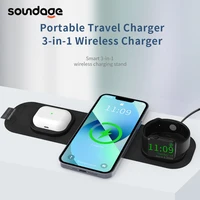 30w 3 in 1 magnetic fast wireless charger qi charging dock station for iphone 13 12 11 pro xs max apple watch 7 6 se airpods pro