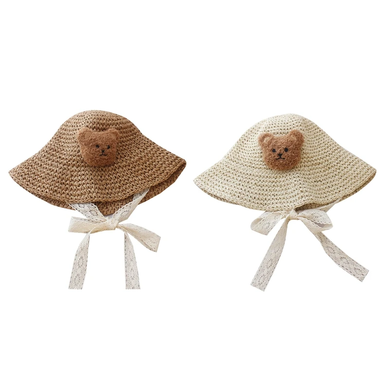 

Y3NF Toddler’s Beach Sun Hat Wide Brim with Bear Gender Neutral & Universal Size