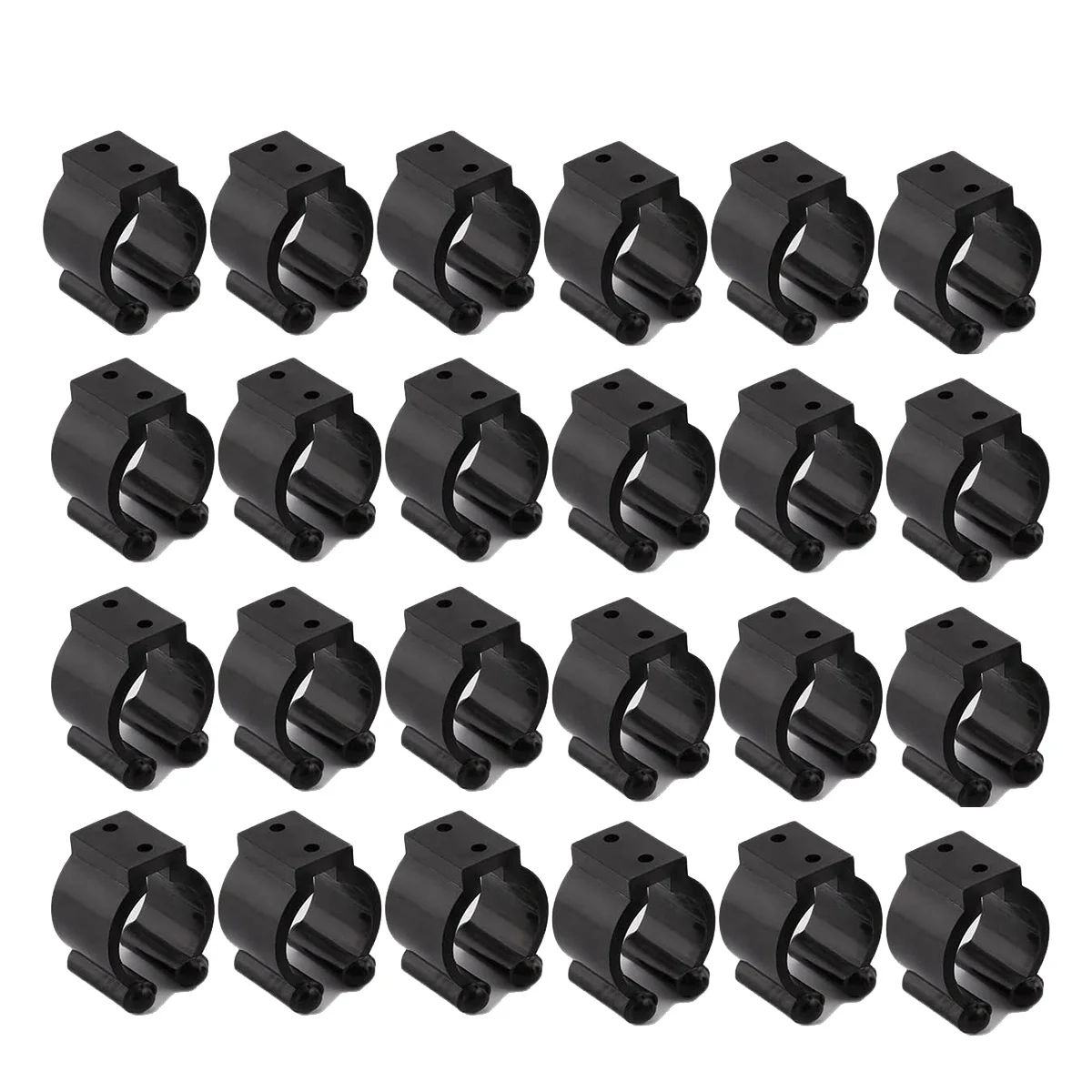 

24 Pack Wall Mounted Fishing Rod Storage Clips Clamps Holder Billiard Cue Organizer Fishing Pole Holder Storage Rack