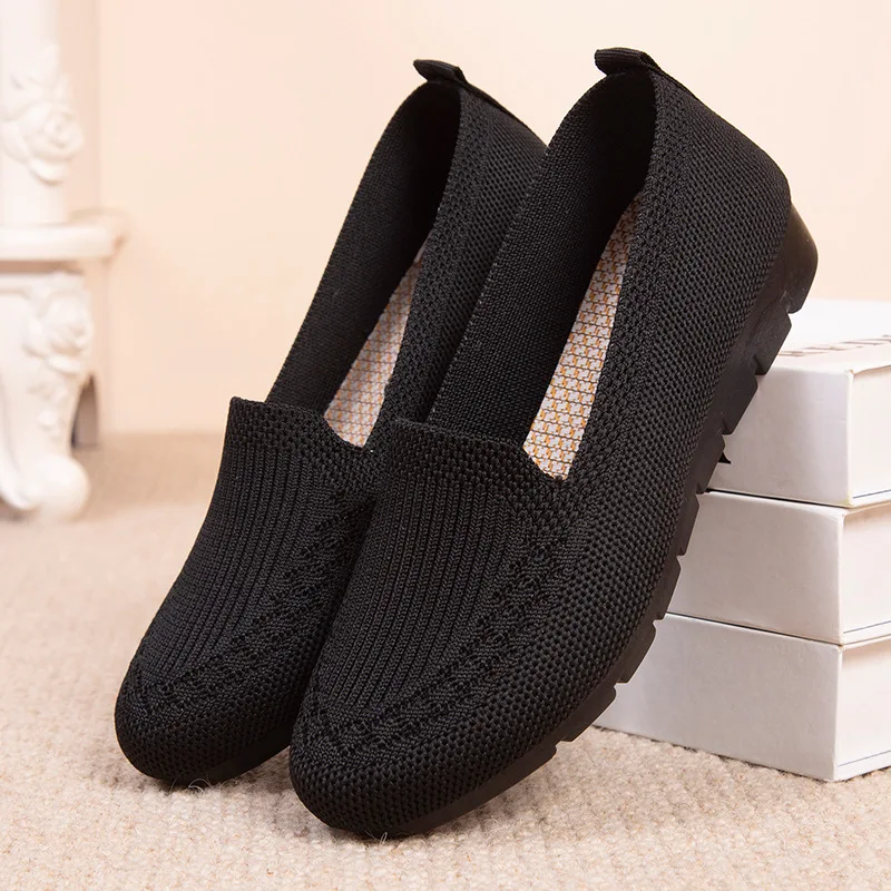 

New Mesh Breathable Sneakers Women Light Slip on Flat Casual Shoes Ladies Loafers Socks