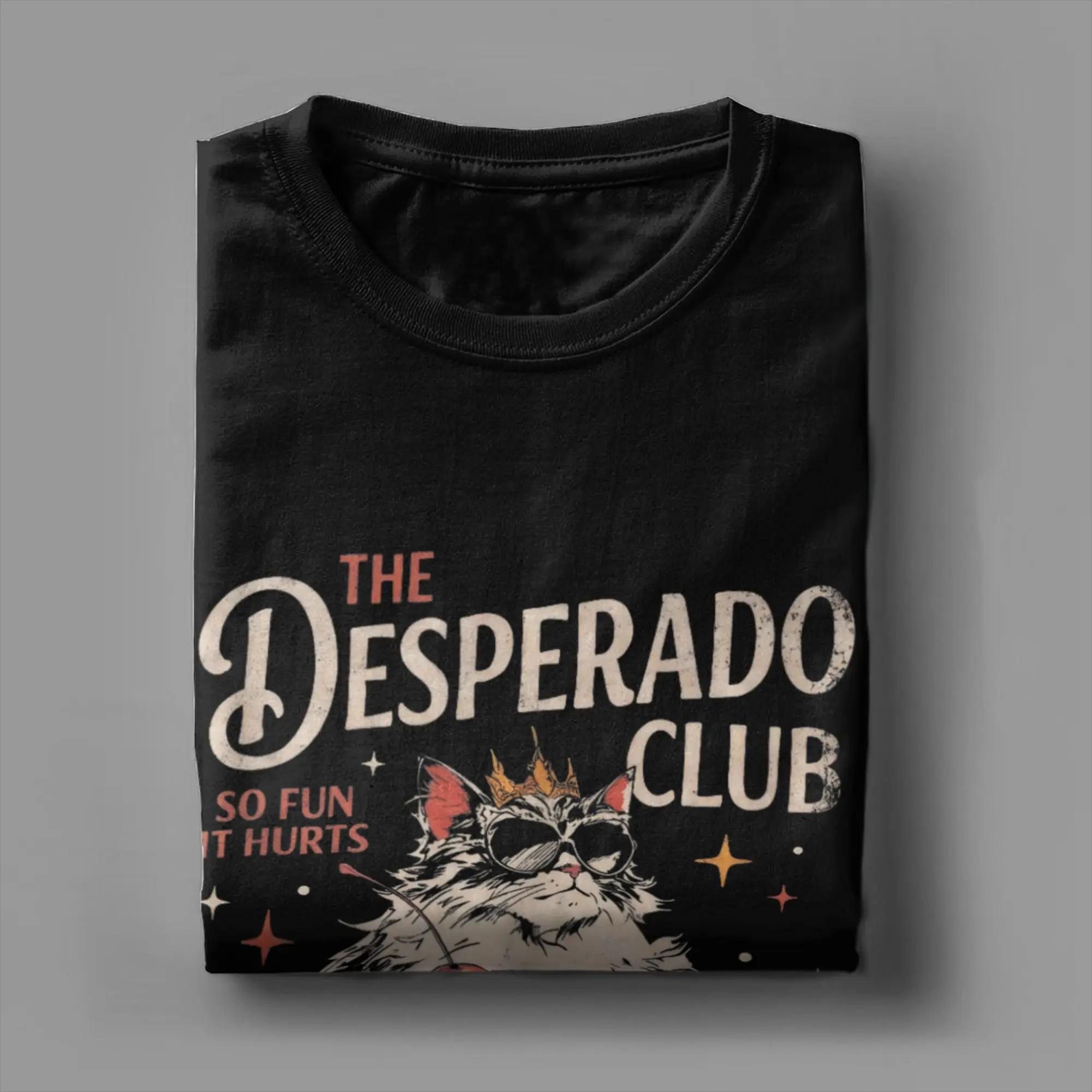 Фото Футболка Desperado Club Mama Needs a Night Off с забавным принтом кошки, пляжная, трендовая, хлопковая, с круглым вырезом, оверсайз, для взрослых №4