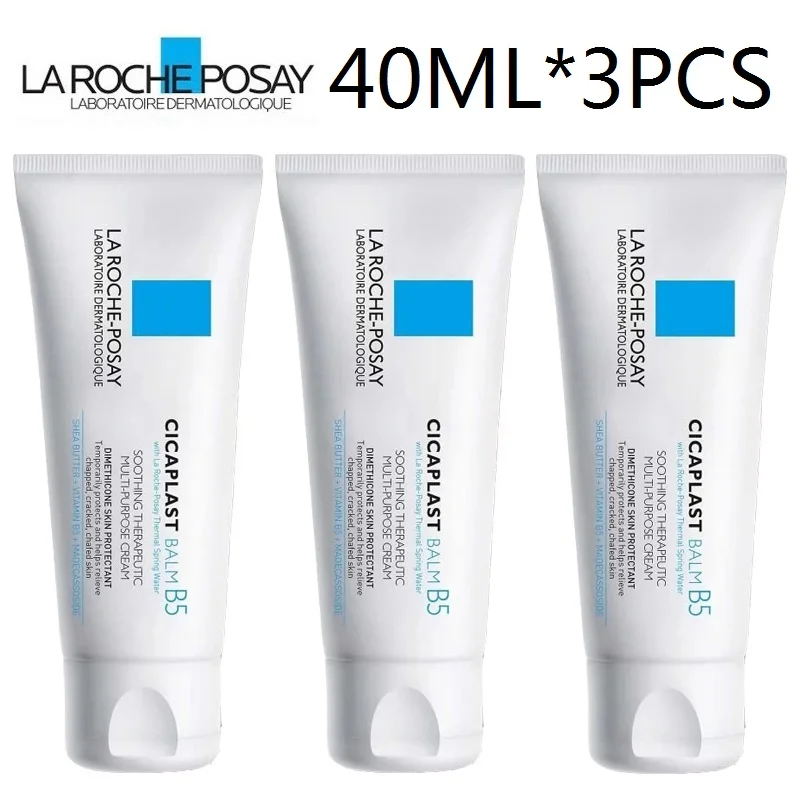 

3PCS La Roche-Posay Cicaplast Baume B5 Cream Baume Reparateur Apaisant Soothing Repairing Balm Skin Irritation 40ML Facial Cream