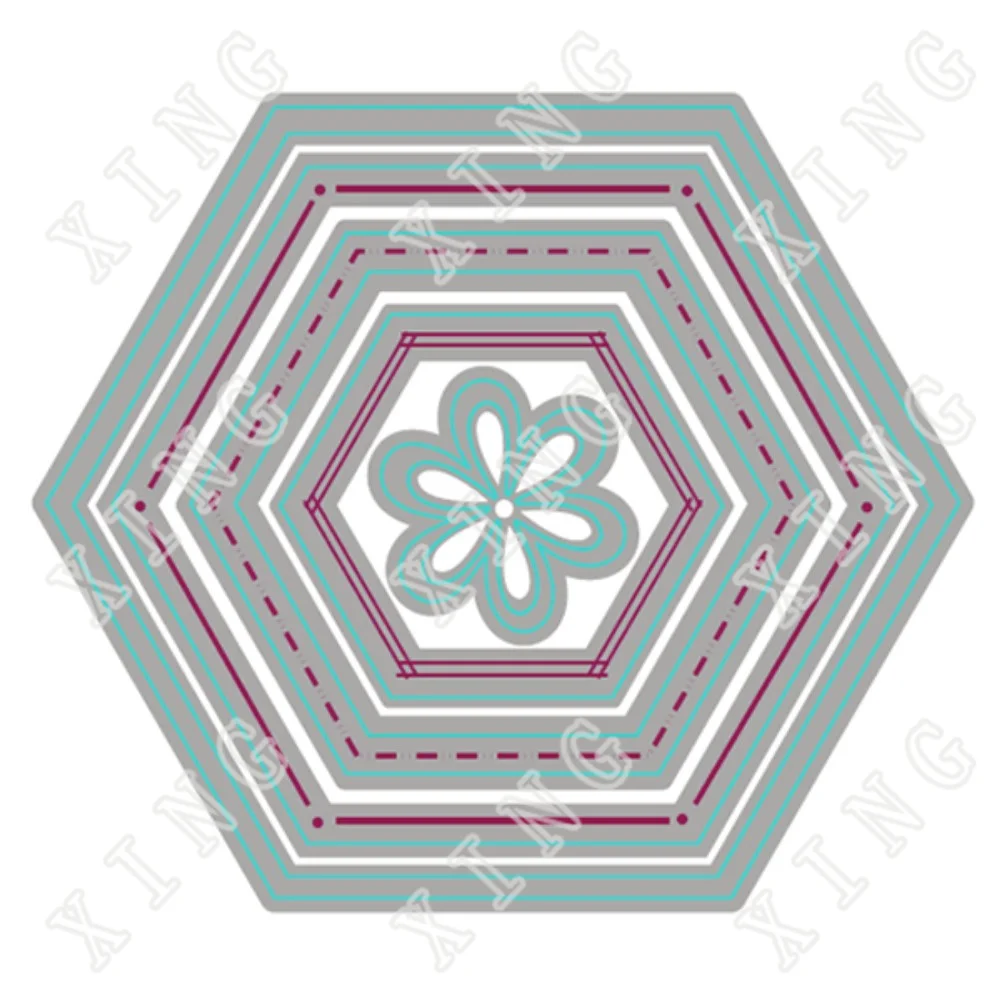 

Dinky Hexagon Metal Cutting Dies Scrapbook Diary Decoration Stencil Embossing Template Diy Greeting Card Handmade 2022 New