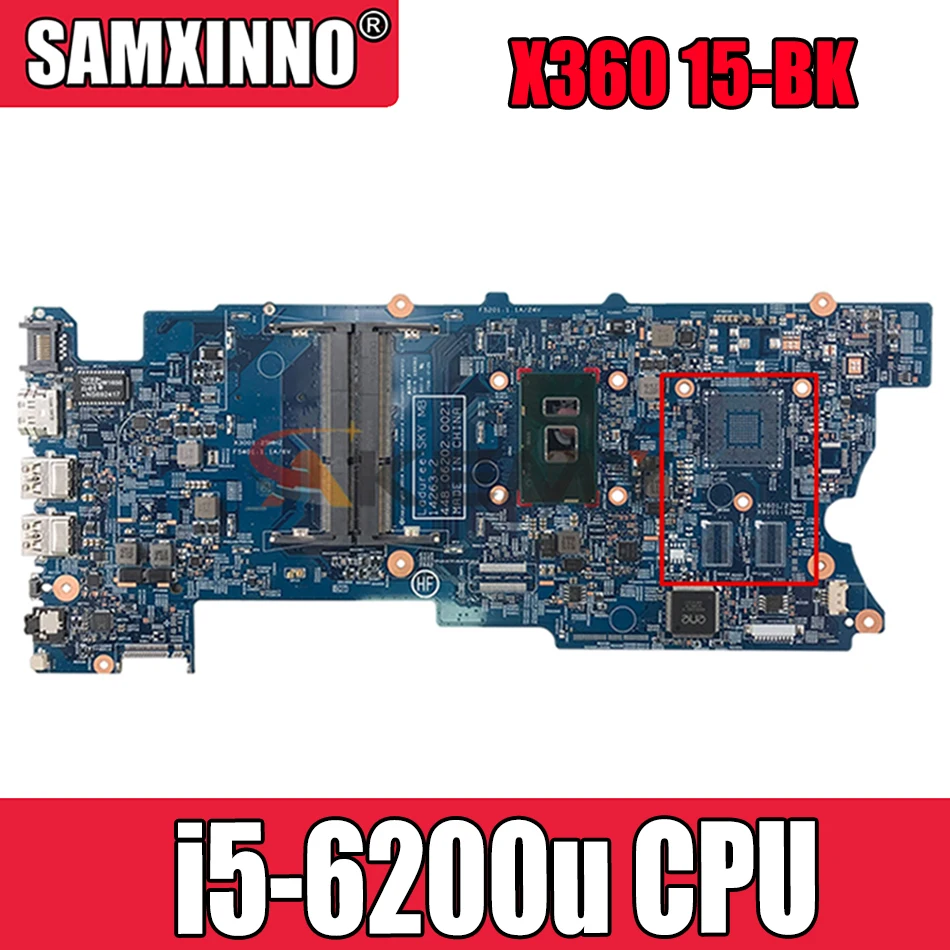 

Для HP X360 15-BK 15-W 15T-W M6-W Материнская плата ноутбука с SR2EY i5-6200u 811095-601 811095-501 448.06202.0021 MB 100% протестирована