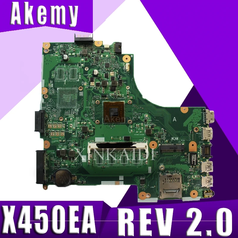 

Материнская плата X450EA с процессором AMD REV 2,0 для Asus X450EA X450E X450EP X452EA X452E A452E, материнская плата для ноутбука 100% протестирована