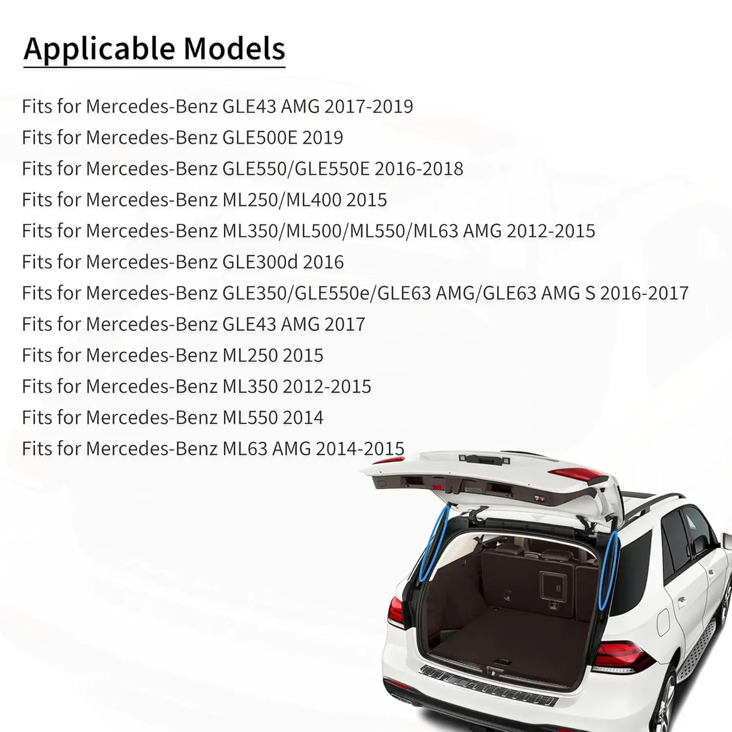 Подъемная опора люка задней двери для Mercedes-Benz W166 ML GLE-Class ML350 ML63 2013-2015 1668901130 1669802164