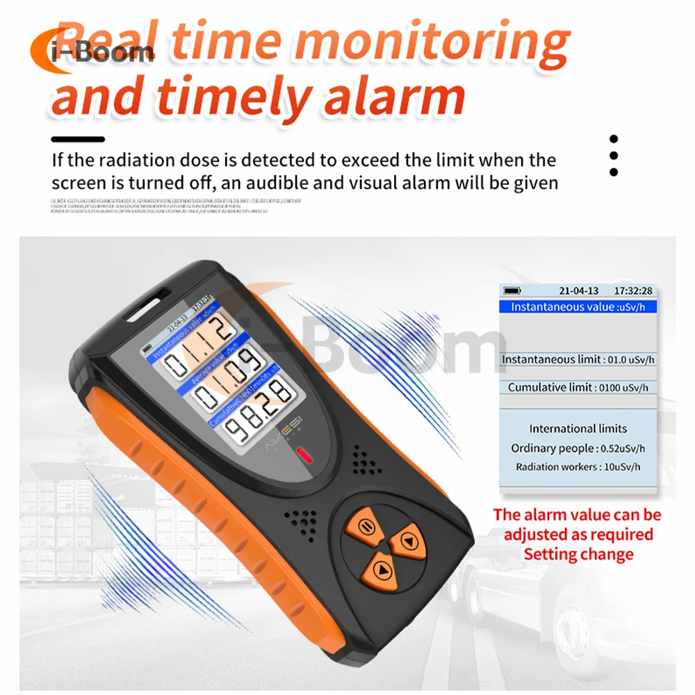 Geiger Counters Nuclear Radiation Detector HFS-10 X γ Radiation Dose Equivalent Tester Electromagnetic Radiation Meter Dosimeter