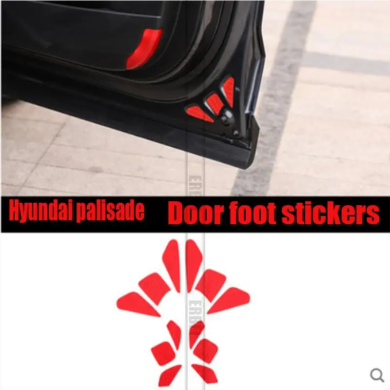 

Светоотражающие наклейки для дверей Hyundai Roseisade, предупреждающие наклейки для тела, светящиеся наклейки для крыла переднего колеса, индивидуальные светящиеся наклейки