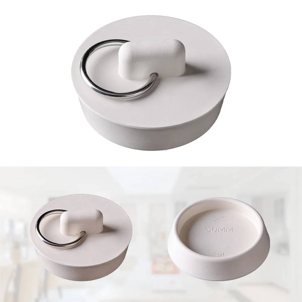 

Rubber Plug Drain Plug Sealing Plug Bathtub Sink Shower Drain Pipe White Anti Clogging Anti Fouling Bathroom Accessories