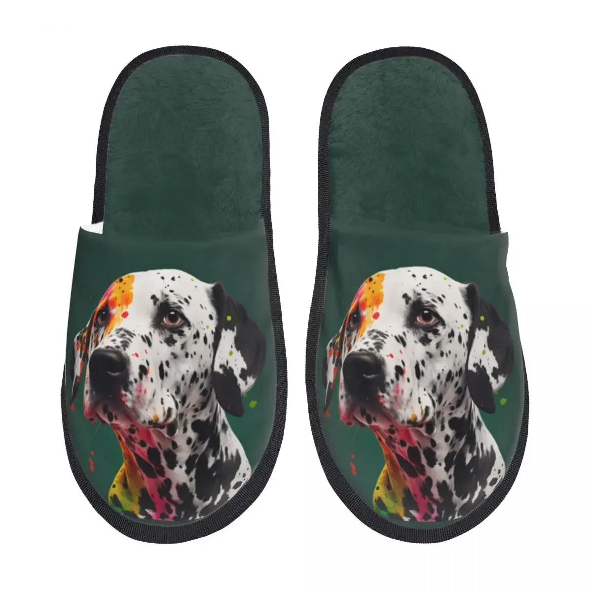 Далматинские домашние тапочки для собак зимняя обувь дома сланцы с закрытым