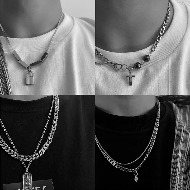 Креативное металлическое ожерелье из нержавеющей стали с крестом Иисуса в