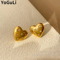 s925 needle trendy jewelry heart earrings 2022 new trend high quality aaa zircon sweet drop earrings for women gifts