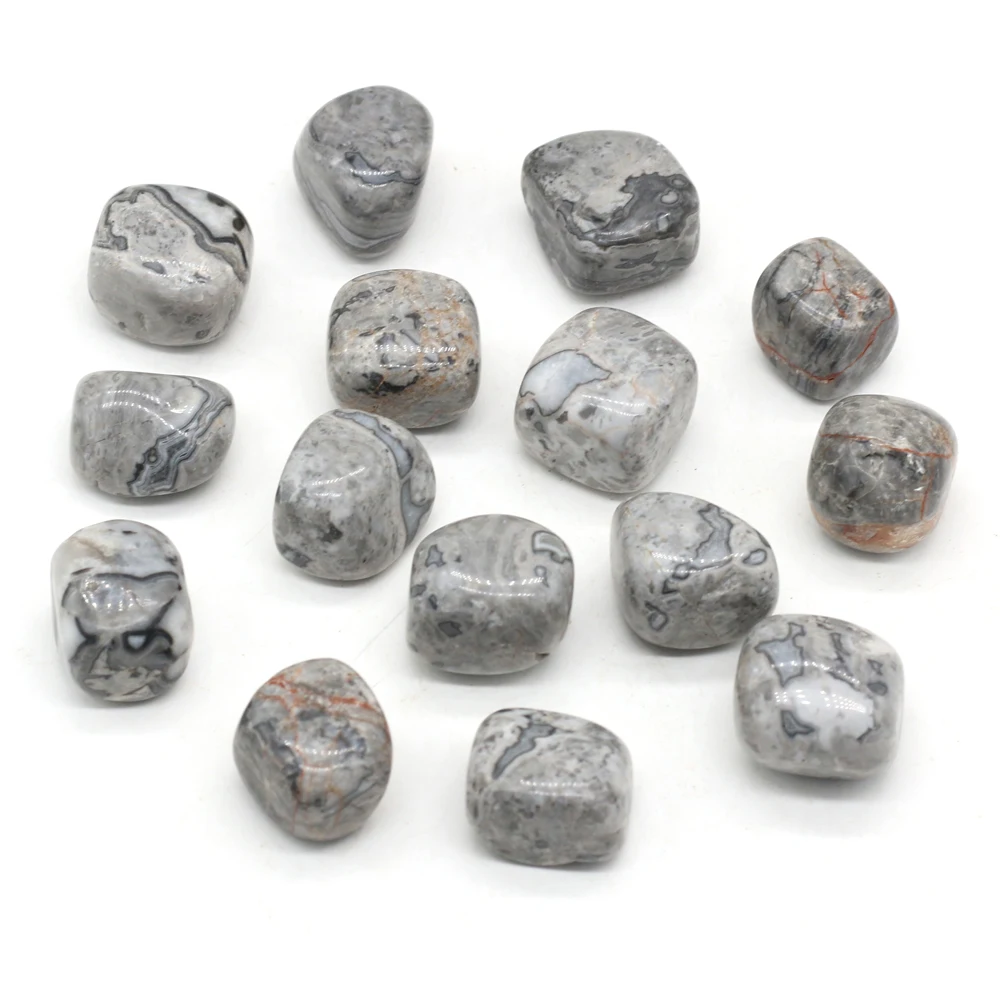 

Natural Stone Irregular Shape Grey Network Stone Crystal Home Ornaments Aquarium Potted Stone Jewelry Gem Specimen Ornaments
