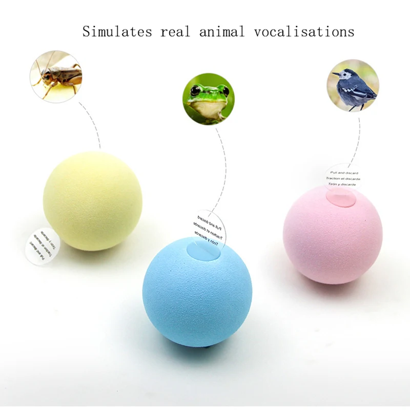 Интерактивный Набор Игрушек Для Кошек - Звуковые Лягушки Птицы Крикет