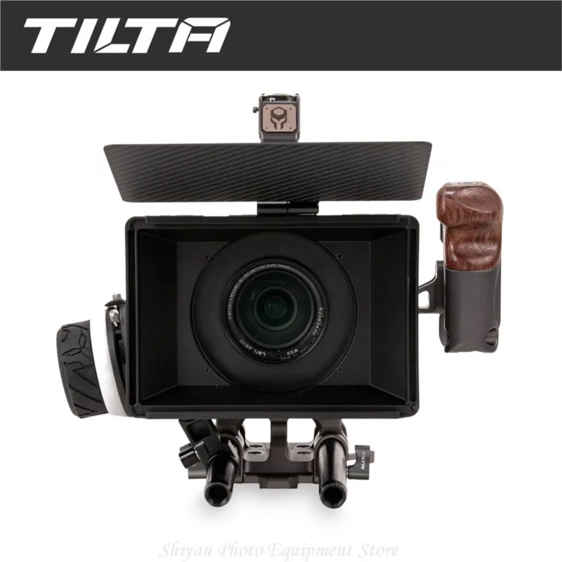 

TILTA SONY A7C TA-T19-C-G Full Camera Cage Tilta Gray and Black for Sony A7C Wooden Handel Kit