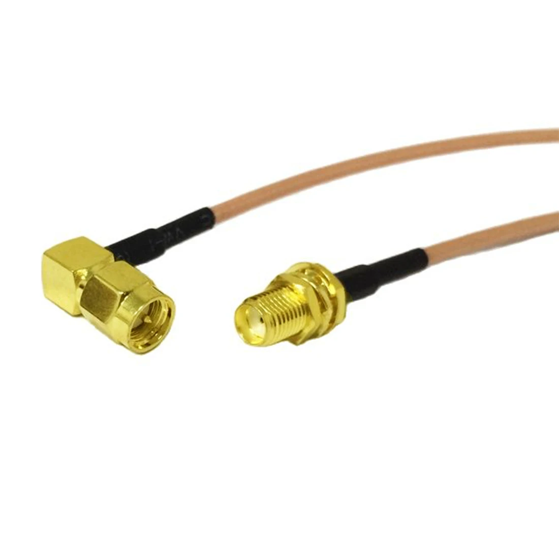 

2PCS SMA Female Nut To SMA Male Right Angle Jumper Cable Adapter RG316 15CM 6" USA Shipping