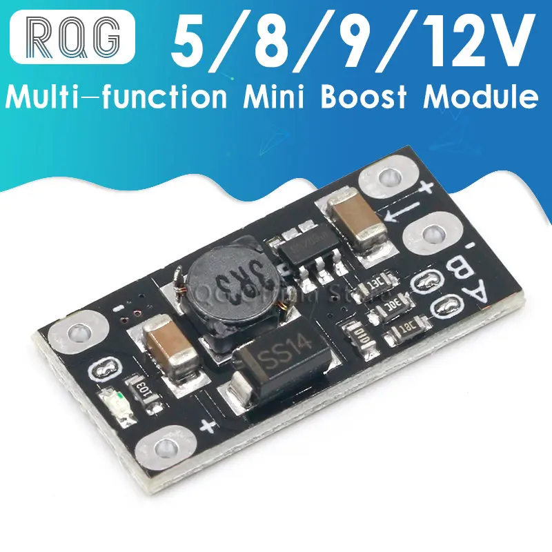 

Mini DC-DC Boost Step Up Converter 3V 3.2V 3.3V 3.7V 5V 9V to 12V Voltage Regulator PCB Board Module can set 5V/ 8V/ 9V