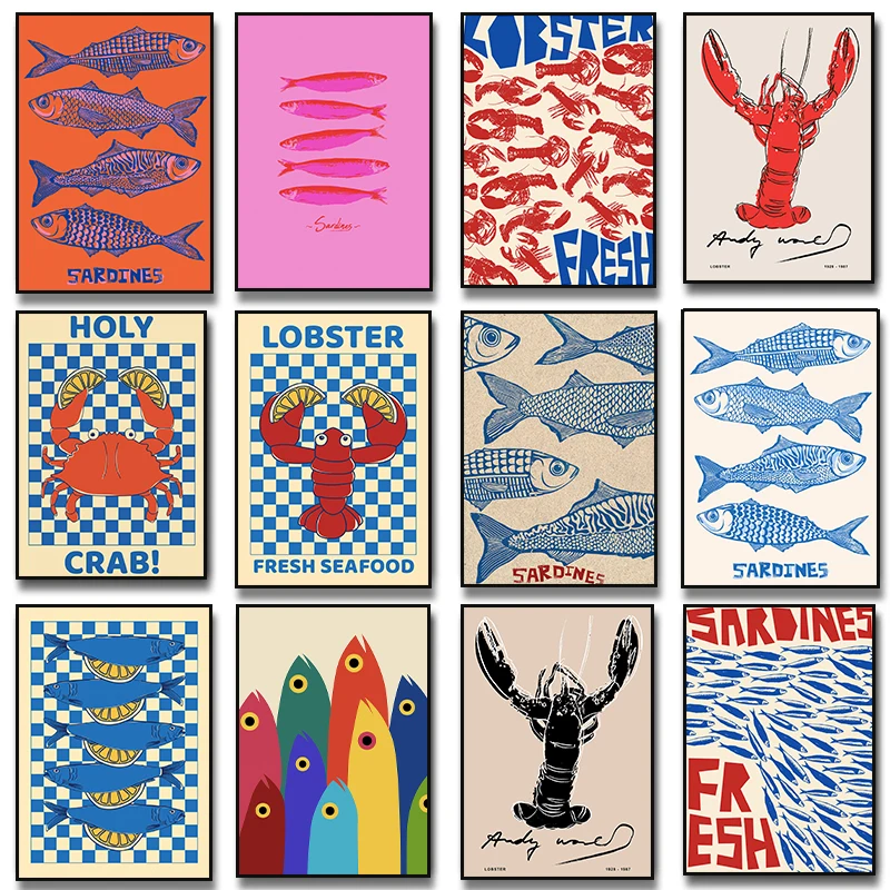 Картина на холсте с изображением краба