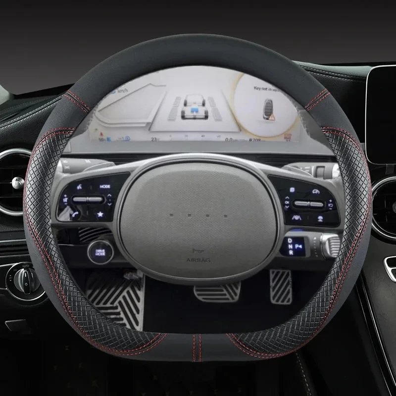 Для Hyundai ioniq 5 2016 2017 2018 2019 2020 2021 2022 6 2023 чехол на руль автомобиля D-образной формы из