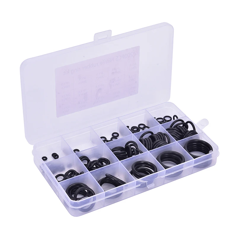 

200Pcs Rubber O-Ring Washer Assortment Set Hydraulic Plumbing Gasket Seal Kit