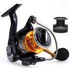 Катушка для спиннинга SHIMANO DAIWA, Золотая двойная шпуля, подходит для морской рыбалки, окуня, карпа, заброса приманки