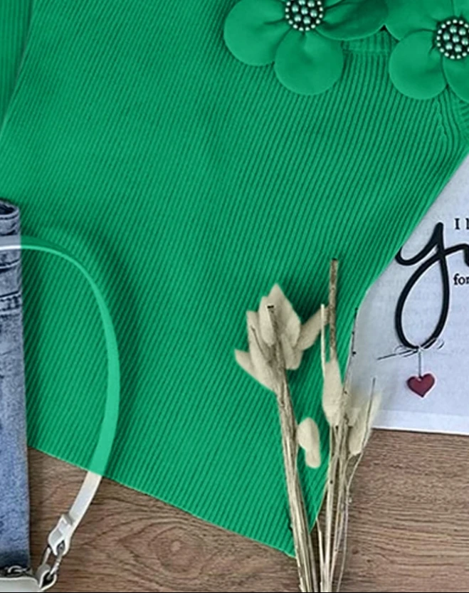 Женский топ с цветочным принтом