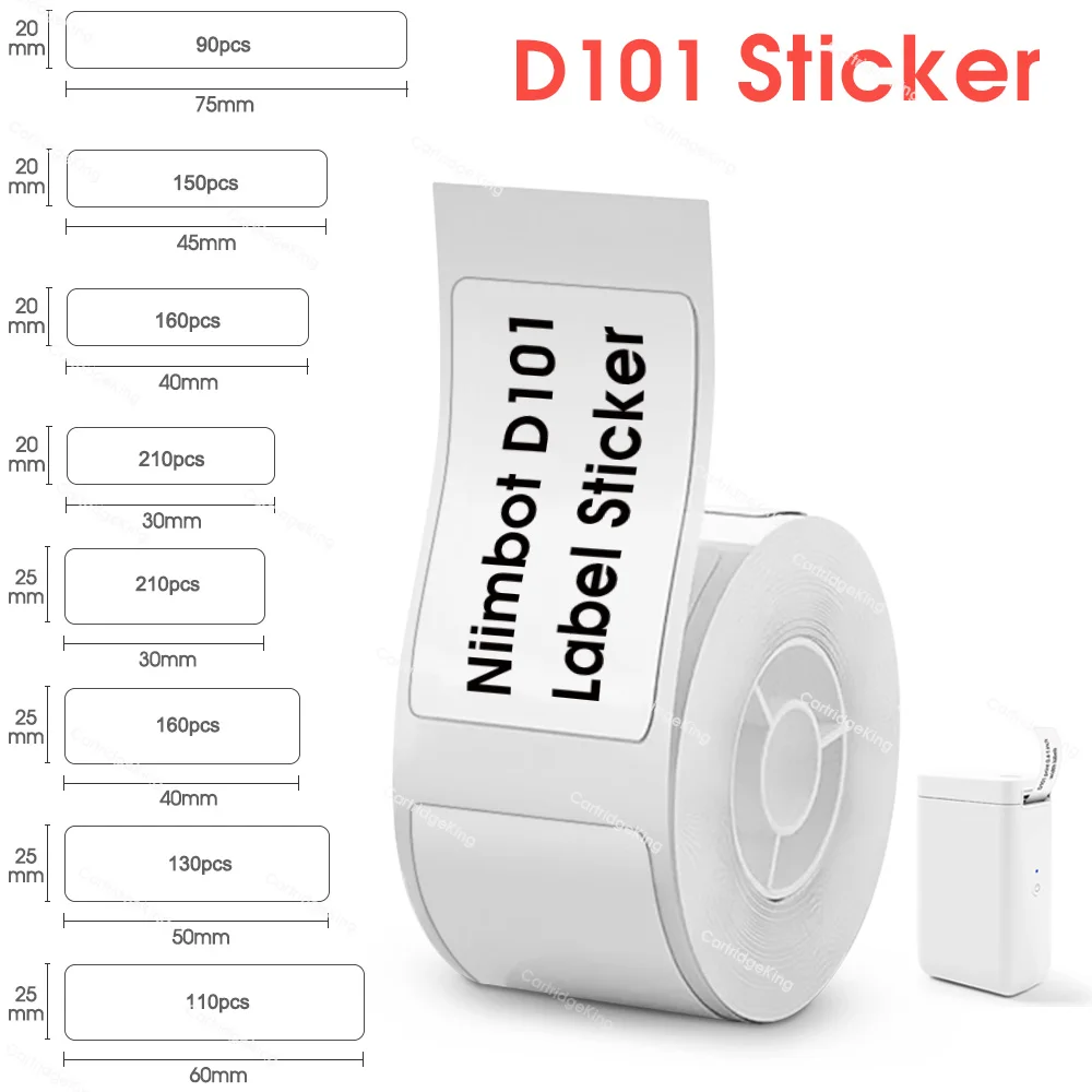 Наклейки для этикеток NiiMbot D101, принтер D101, термоэтикетка, лента, фотобумага для беспроводного производителя этикеток NiiMbot D101